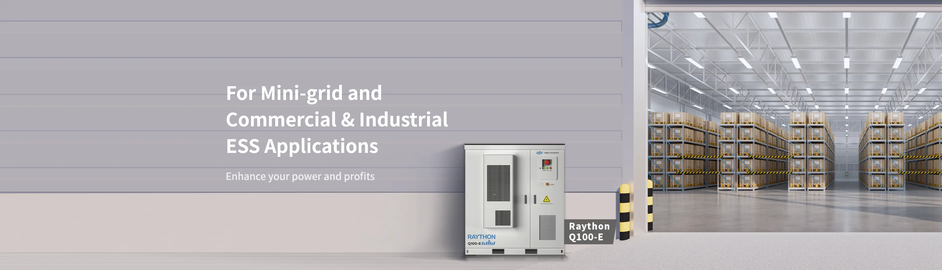 Raython Q100-E all-in-one ESS for mini-grid & Industrial and commercial energy storage applications